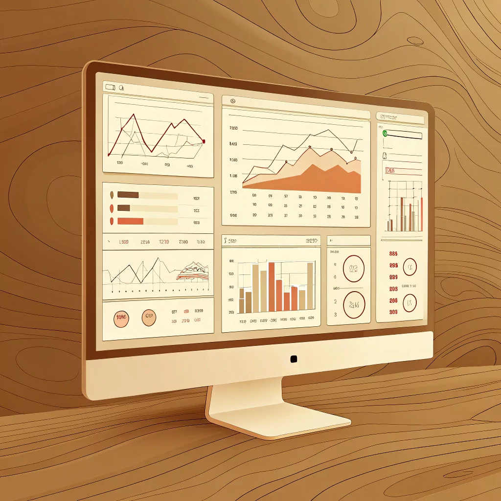 Screenshot or graphic illustrating a custom web application interface.