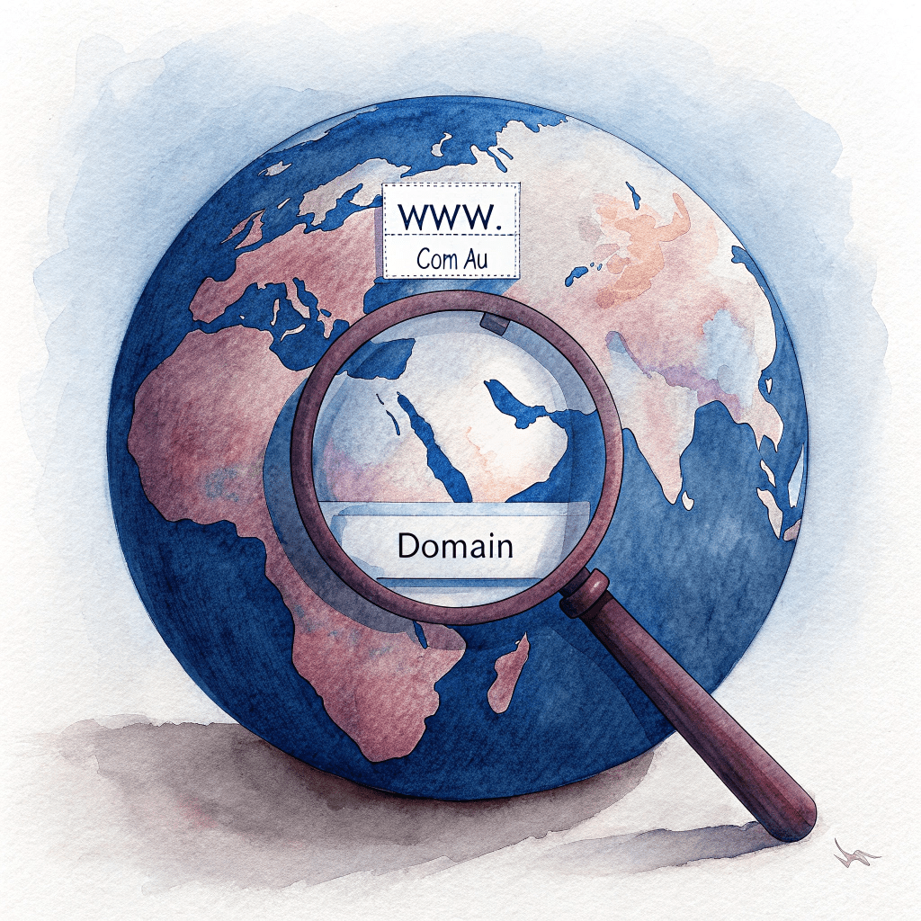 a-globe-icon-with-a-search-bar-overlay--a-stylized 3 Icon for the Domain Name Search Tool.