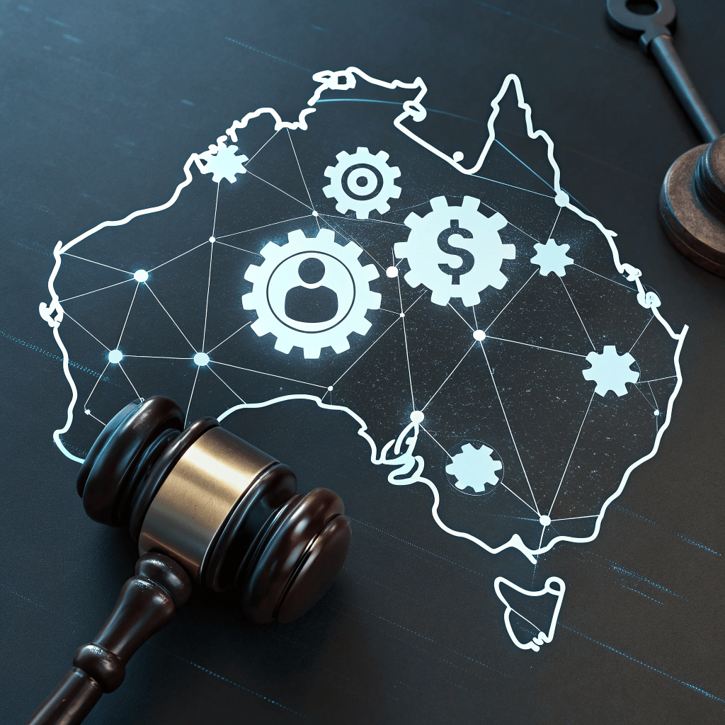 Abstract illustration representing considerations for Australian businesses integrating Web3.