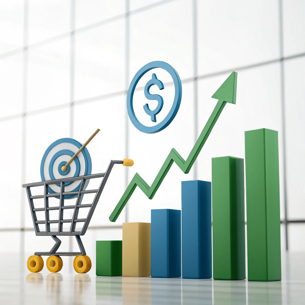 abstract-digital-illustration-representing-convers Abstract illustration representing increased website conversion rates.