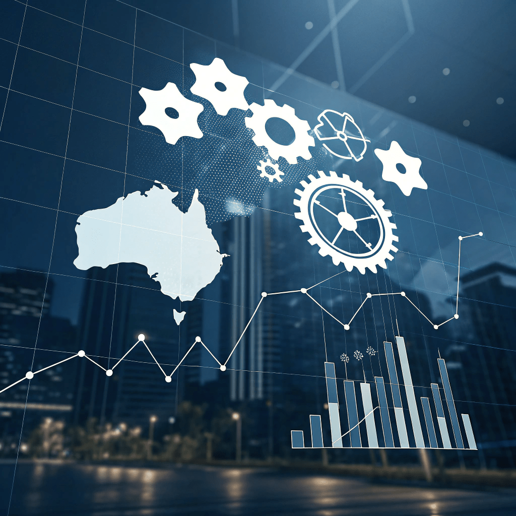abstract-digital-illustration-representing-practic 2 Abstract illustration showing practical applications of data analytics in Australian businesses.