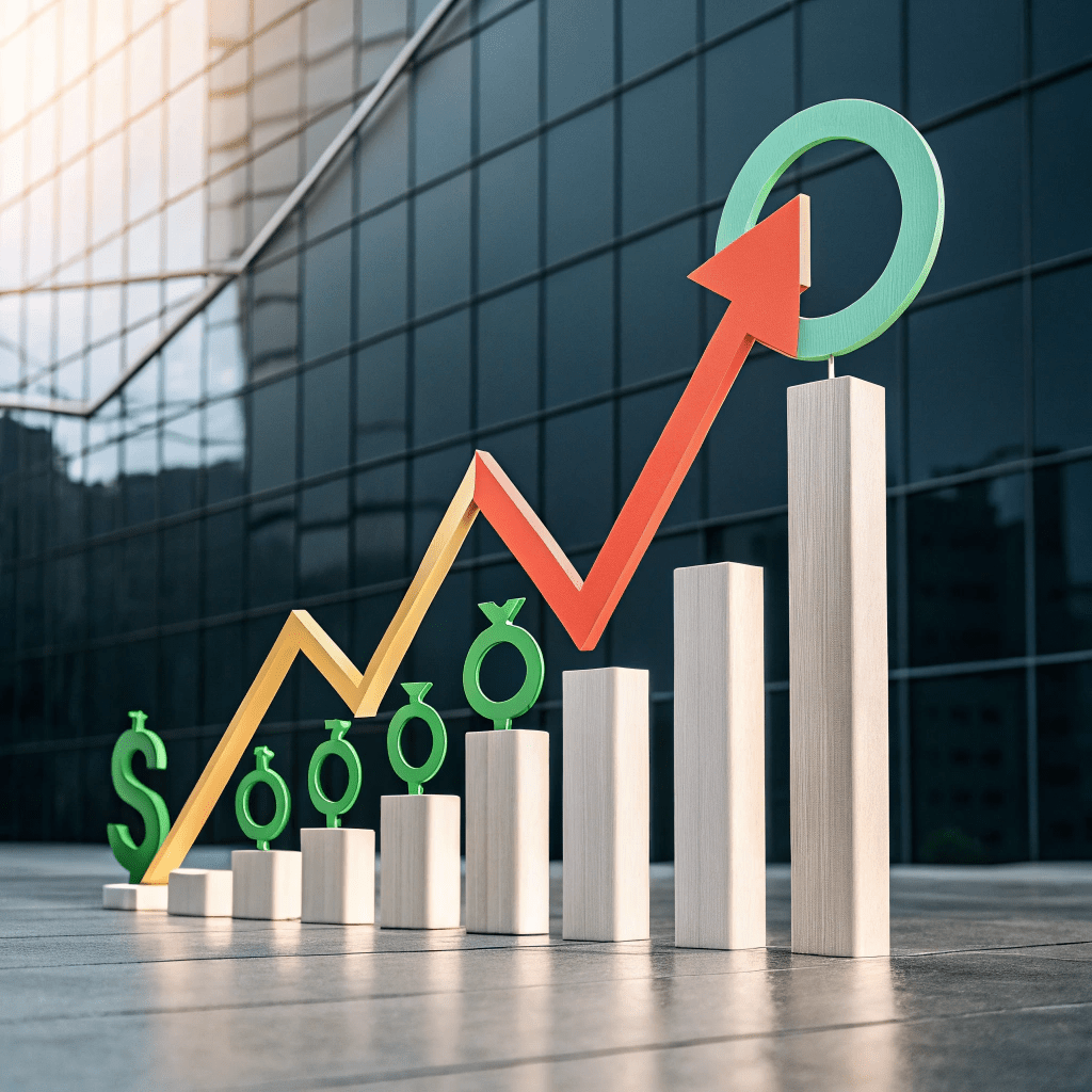 abstract-digital-illustration-representing-the-be Abstract illustration showing benefits like high ROI and adaptability for marketing.