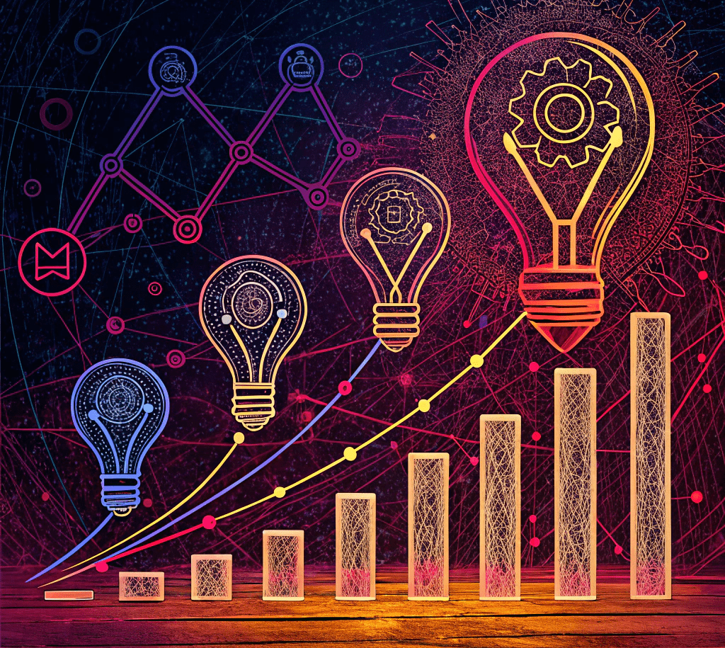 abstract-digital-illustration-representing-the-pot Abstract illustration of new ideas or opportunities emerging from a digital network, representing Web3's potential for startups.