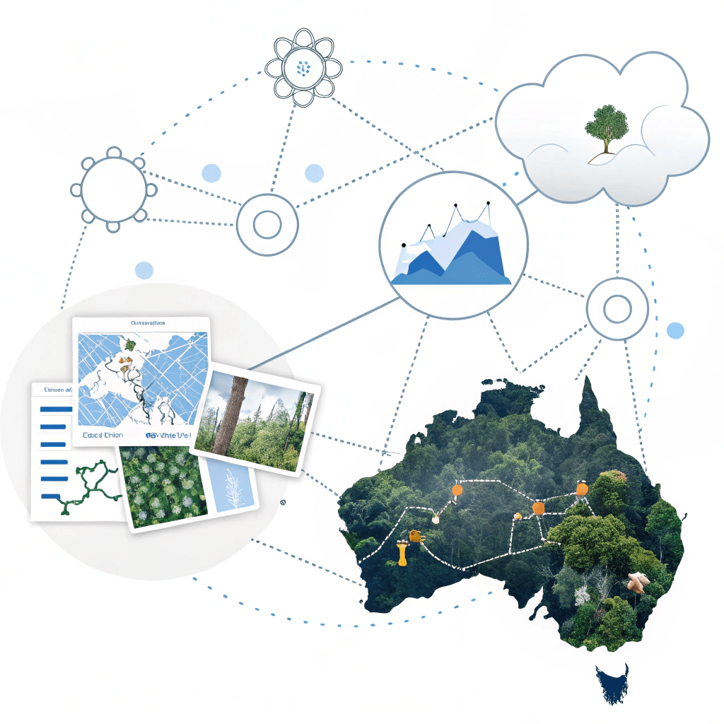 abstract-digital-illustration-representing-the-pro 3 Abstract illustration showing different digital tools and methods used to find Australian keywords.