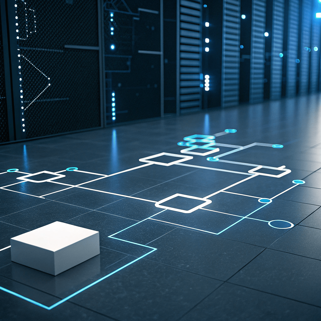 Abstract illustration representing the initial steps for getting started with data analytics.