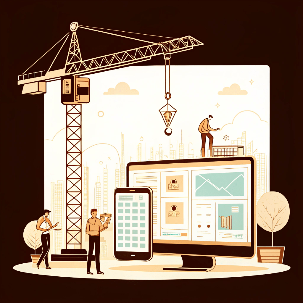 abstract-digital-illustration-representing-website Abstract illustration representing website development and building an online presence.