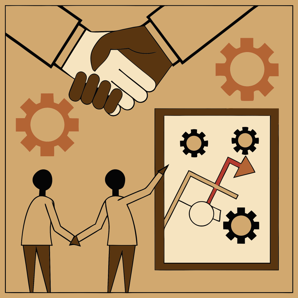 visual-concept--an-icon-symbolizing-collaboration- 2 Icon representing impact partnerships and consulting for sustainability projects.